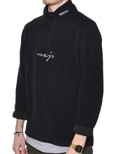 Load image into Gallery viewer, HALF ZIP FLEECE (BLACK)